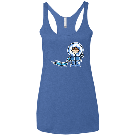 T-Shirts Vintage Royal / X-Small Kawaii Cute Fun In The Snow Women's Triblend Racerback Tank