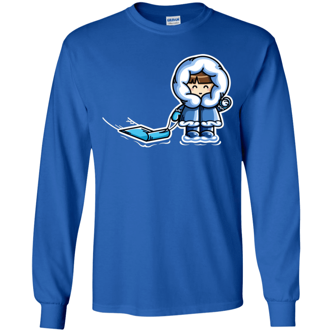 T-Shirts Royal / YS Kawaii Cute Fun In The Snow Youth Long Sleeve T-Shirt
