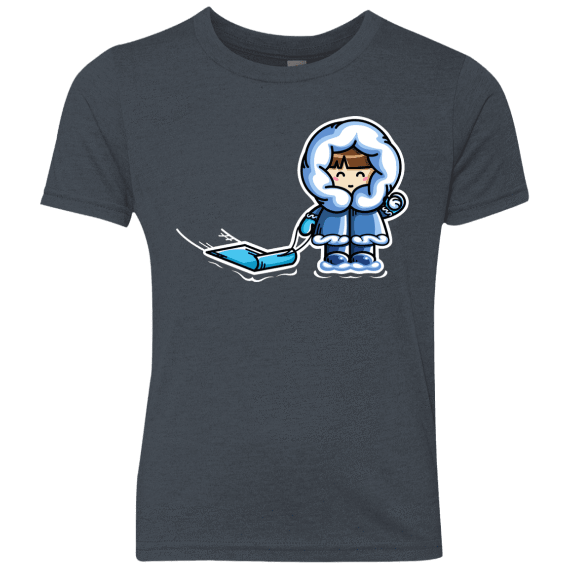T-Shirts Vintage Navy / YXS Kawaii Cute Fun In The Snow Youth Triblend T-Shirt