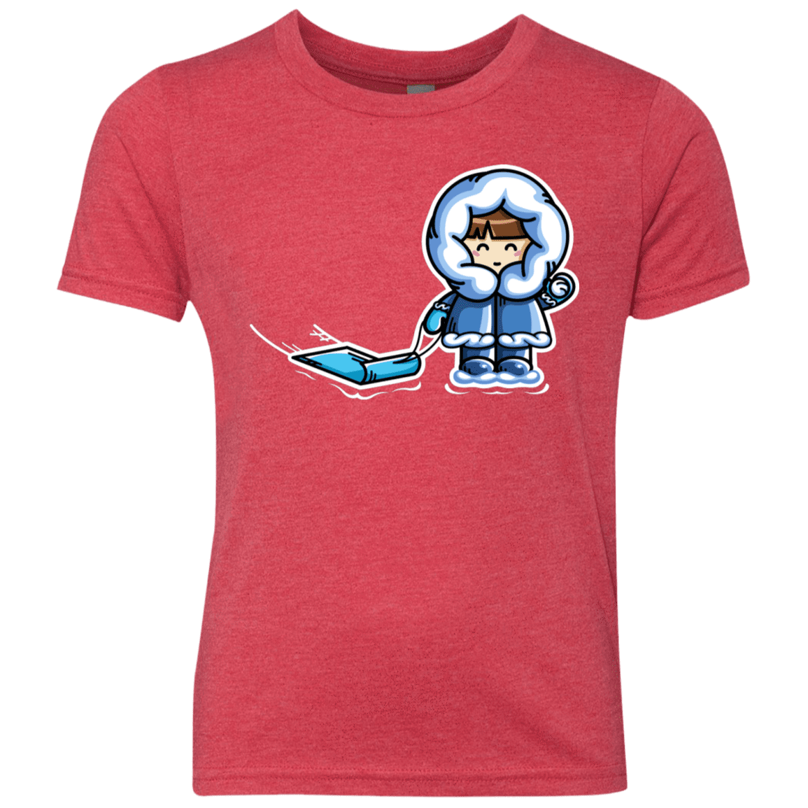 T-Shirts Vintage Red / YXS Kawaii Cute Fun In The Snow Youth Triblend T-Shirt