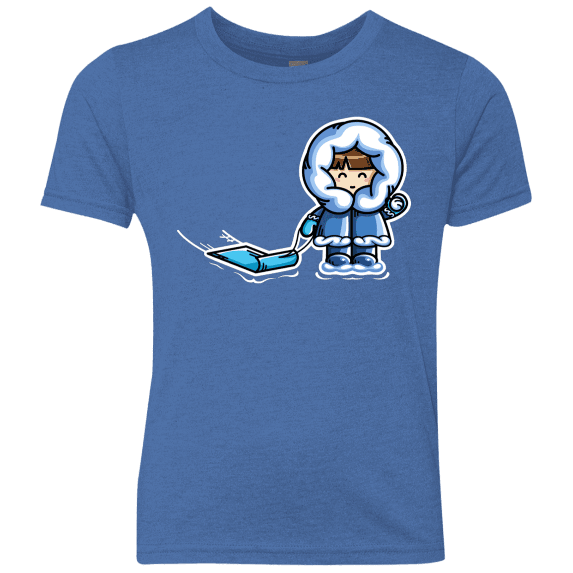 T-Shirts Vintage Royal / YXS Kawaii Cute Fun In The Snow Youth Triblend T-Shirt