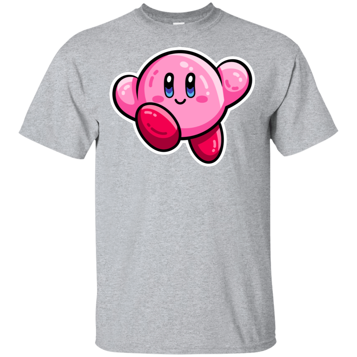 T-Shirts Sport Grey / S Kawaii Cute Kirby T-Shirt