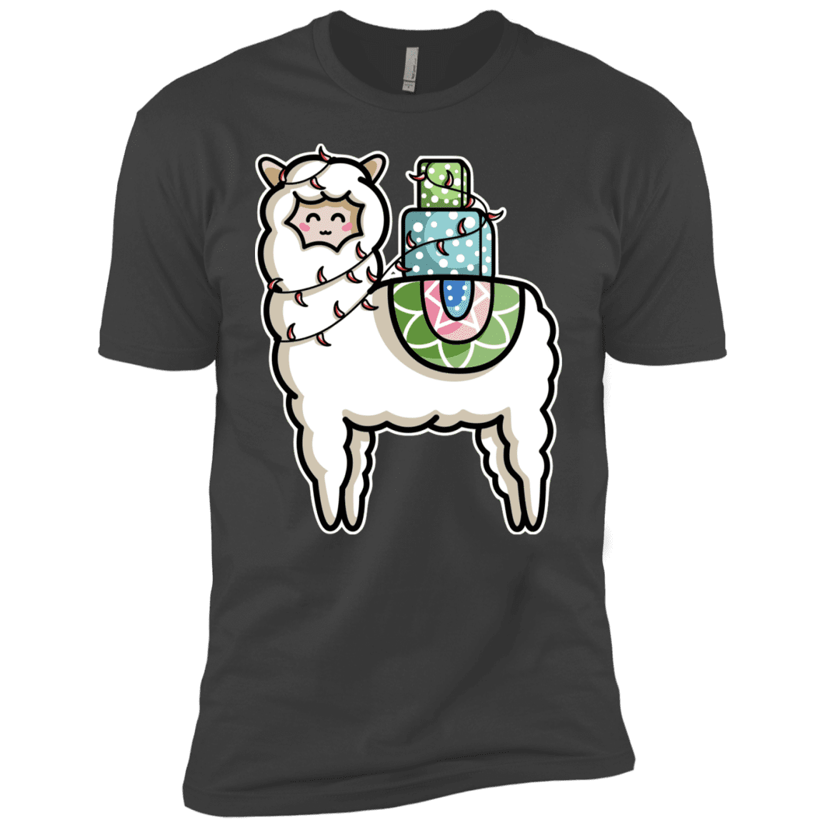 T-Shirts Heavy Metal / YXS Kawaii Cute Llama Carrying Presents Boys Premium T-Shirt