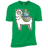 T-Shirts Kelly Green / YXS Kawaii Cute Llama Carrying Presents Boys Premium T-Shirt