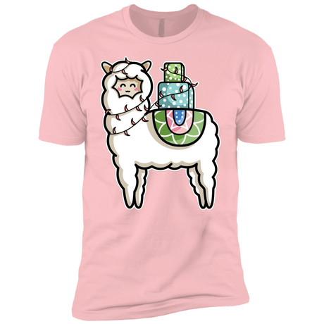 T-Shirts Light Pink / YXS Kawaii Cute Llama Carrying Presents Boys Premium T-Shirt