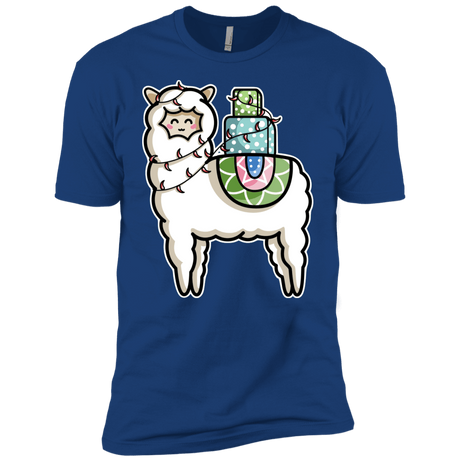 T-Shirts Royal / YXS Kawaii Cute Llama Carrying Presents Boys Premium T-Shirt