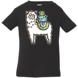 T-Shirts Black / 6 Months Kawaii Cute Llama Carrying Presents Infant Premium T-Shirt