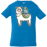 T-Shirts Cobalt / 6 Months Kawaii Cute Llama Carrying Presents Infant Premium T-Shirt