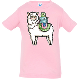 T-Shirts Pink / 6 Months Kawaii Cute Llama Carrying Presents Infant Premium T-Shirt