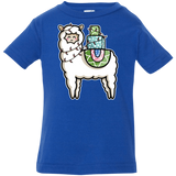T-Shirts Royal / 6 Months Kawaii Cute Llama Carrying Presents Infant Premium T-Shirt