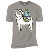 T-Shirts Light Grey / X-Small Kawaii Cute Llama Carrying Presents Men's Premium T-Shirt