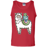 T-Shirts Red / S Kawaii Cute Llama Carrying Presents Men's Tank Top
