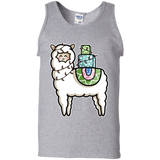 T-Shirts Sport Grey / S Kawaii Cute Llama Carrying Presents Men's Tank Top