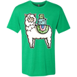 T-Shirts Envy / S Kawaii Cute Llama Carrying Presents Men's Triblend T-Shirt