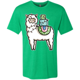 T-Shirts Envy / S Kawaii Cute Llama Carrying Presents Men's Triblend T-Shirt