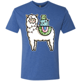 T-Shirts Vintage Royal / S Kawaii Cute Llama Carrying Presents Men's Triblend T-Shirt