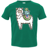 T-Shirts Kelly / 2T Kawaii Cute Llama Carrying Presents Toddler Premium T-Shirt