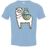 T-Shirts Light Blue / 2T Kawaii Cute Llama Carrying Presents Toddler Premium T-Shirt