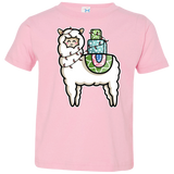 T-Shirts Pink / 2T Kawaii Cute Llama Carrying Presents Toddler Premium T-Shirt