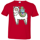 T-Shirts Red / 2T Kawaii Cute Llama Carrying Presents Toddler Premium T-Shirt