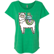T-Shirts Envy / X-Small Kawaii Cute Llama Carrying Presents Triblend Dolman Sleeve
