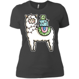 T-Shirts Heavy Metal / X-Small Kawaii Cute Llama Carrying Presents Women's Premium T-Shirt