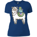 T-Shirts Royal / X-Small Kawaii Cute Llama Carrying Presents Women's Premium T-Shirt