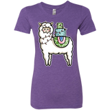 T-Shirts Purple Rush / S Kawaii Cute Llama Carrying Presents Women's Triblend T-Shirt