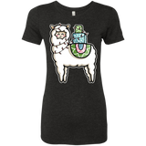 T-Shirts Vintage Black / S Kawaii Cute Llama Carrying Presents Women's Triblend T-Shirt