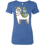 T-Shirts Vintage Royal / S Kawaii Cute Llama Carrying Presents Women's Triblend T-Shirt