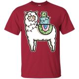 T-Shirts Cardinal / YXS Kawaii Cute Llama Carrying Presents Youth T-Shirt
