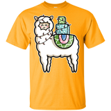 T-Shirts Gold / YXS Kawaii Cute Llama Carrying Presents Youth T-Shirt