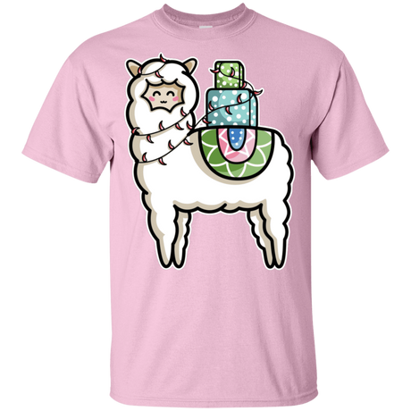T-Shirts Light Pink / YXS Kawaii Cute Llama Carrying Presents Youth T-Shirt