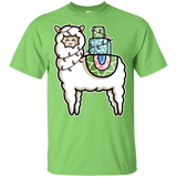 T-Shirts Lime / YXS Kawaii Cute Llama Carrying Presents Youth T-Shirt