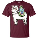 T-Shirts Maroon / YXS Kawaii Cute Llama Carrying Presents Youth T-Shirt