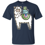 T-Shirts Navy / YXS Kawaii Cute Llama Carrying Presents Youth T-Shirt