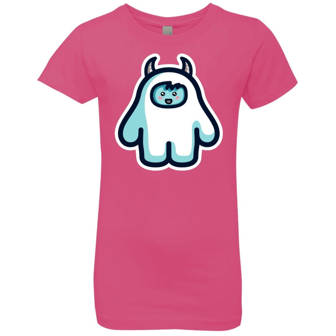 T-Shirts Hot Pink / YXS Kawaii Cute Yeti Girls Premium T-Shirt