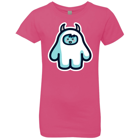 T-Shirts Hot Pink / YXS Kawaii Cute Yeti Girls Premium T-Shirt