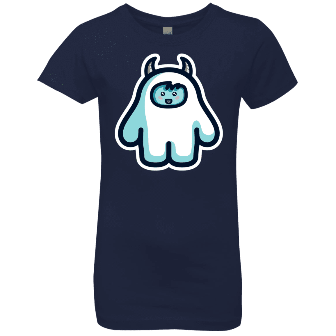 T-Shirts Midnight Navy / YXS Kawaii Cute Yeti Girls Premium T-Shirt