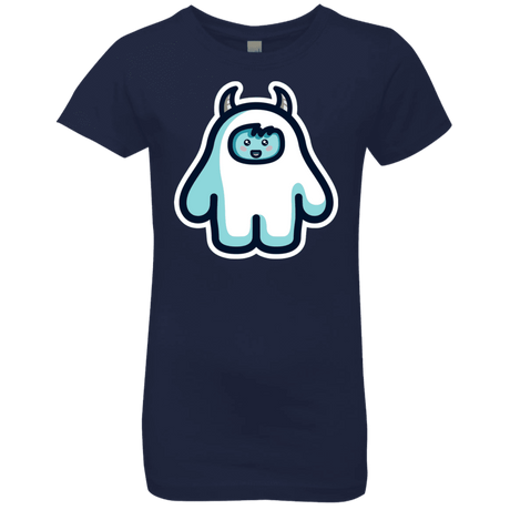 T-Shirts Midnight Navy / YXS Kawaii Cute Yeti Girls Premium T-Shirt