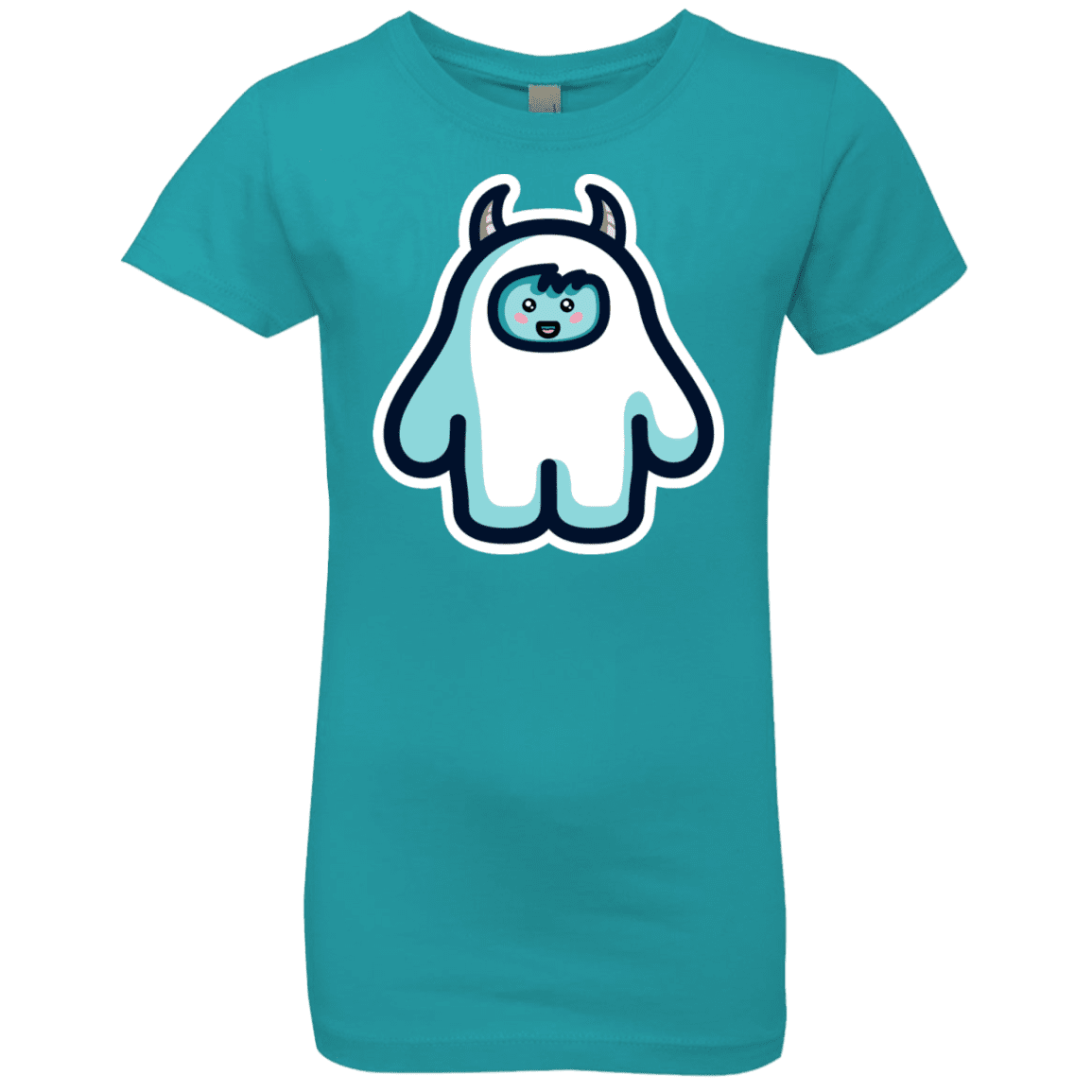 T-Shirts Tahiti Blue / YXS Kawaii Cute Yeti Girls Premium T-Shirt