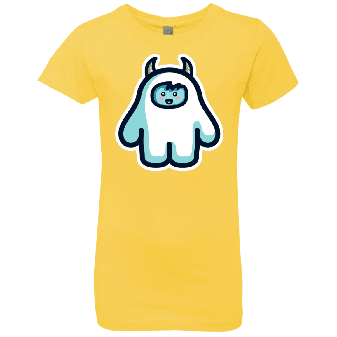 T-Shirts Vibrant Yellow / YXS Kawaii Cute Yeti Girls Premium T-Shirt