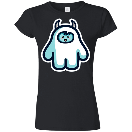 T-Shirts Black / S Kawaii Cute Yeti Junior Slimmer-Fit T-Shirt