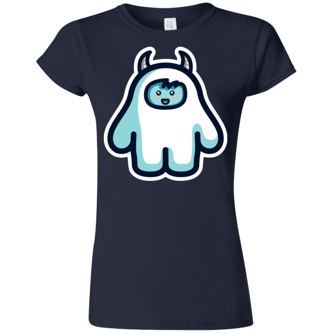 T-Shirts Navy / S Kawaii Cute Yeti Junior Slimmer-Fit T-Shirt