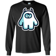 T-Shirts Black / S Kawaii Cute Yeti Men's Long Sleeve T-Shirt