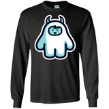 T-Shirts Black / S Kawaii Cute Yeti Men's Long Sleeve T-Shirt