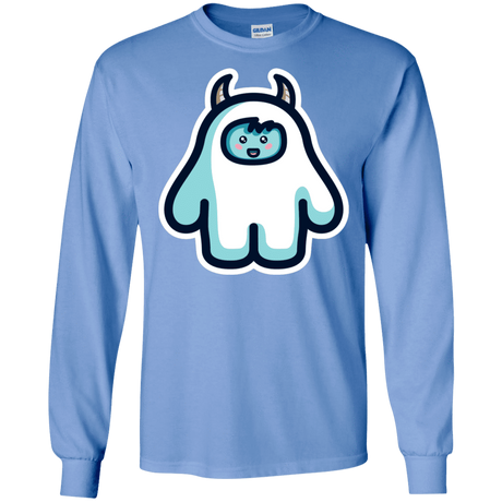 T-Shirts Carolina Blue / S Kawaii Cute Yeti Men's Long Sleeve T-Shirt