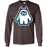 T-Shirts Dark Chocolate / S Kawaii Cute Yeti Men's Long Sleeve T-Shirt