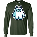 T-Shirts Forest Green / S Kawaii Cute Yeti Men's Long Sleeve T-Shirt