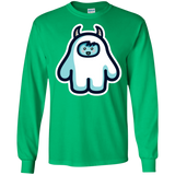 T-Shirts Irish Green / S Kawaii Cute Yeti Men's Long Sleeve T-Shirt